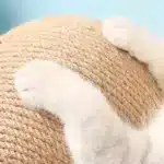 Rotating Cat Scratching Ball Toy – Sisal Rope & Wooden Base - Image 5