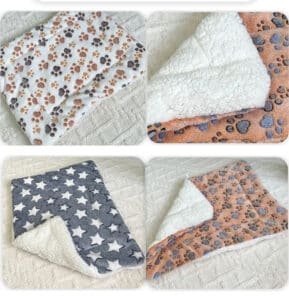 Colorful patterned blankets with soft texture