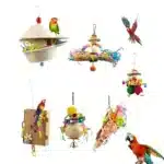 Natural Rattan Paper Chewing Toy for Small Parrots – Safe Foraging & Beak Enrichment - Image 3