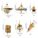 Natural Rattan Paper Chewing Toy for Small Parrots – Safe Foraging & Beak Enrichment - Image 6