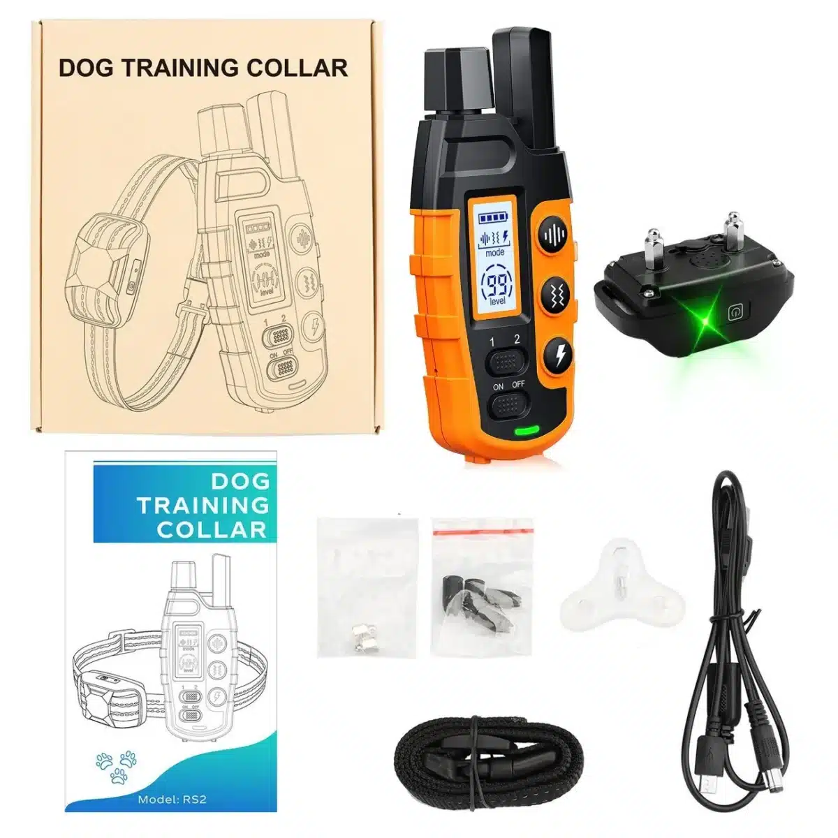 Dog Training Collar with Remote - Rechargeable & Waterproof