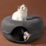 Felt Donut Cat Tunnel Bed with Breather Hole – Cozy Play & Hideaway - Image 4