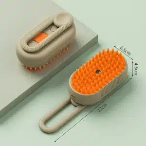 3-in-1 Steam Pet Grooming Brush – Self-Cleaning Massage & Deshedding Brush for Dogs & Cats