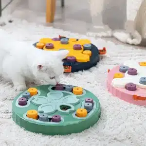 🐱 Interactive Cat Puzzle Feeder Toy – Slow Feed IQ Training Bowl for Cats & Small Dogs 🧩