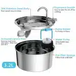 Stainless Steel Pet Automatic Water Feeder - Image 5